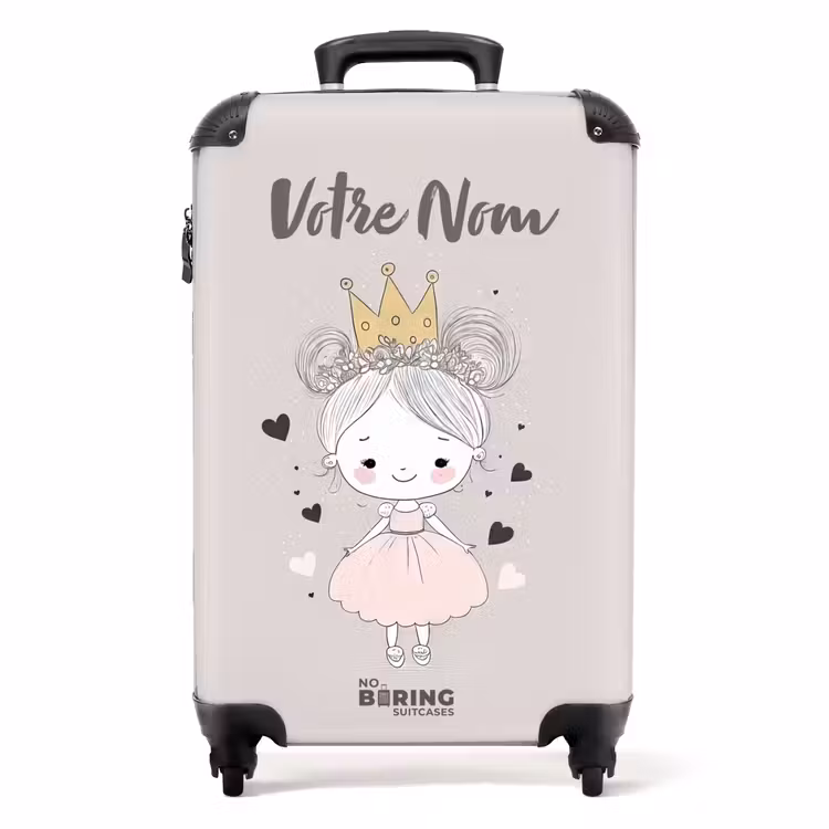 Valise avec nom - Princesse au chignon — 1