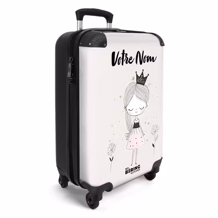 Valise avec nom - Princesse avec robe noire — 2