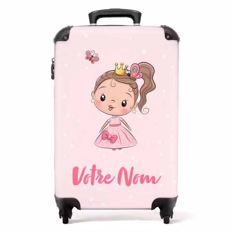 Valise avec nom - Princesse rose — 1