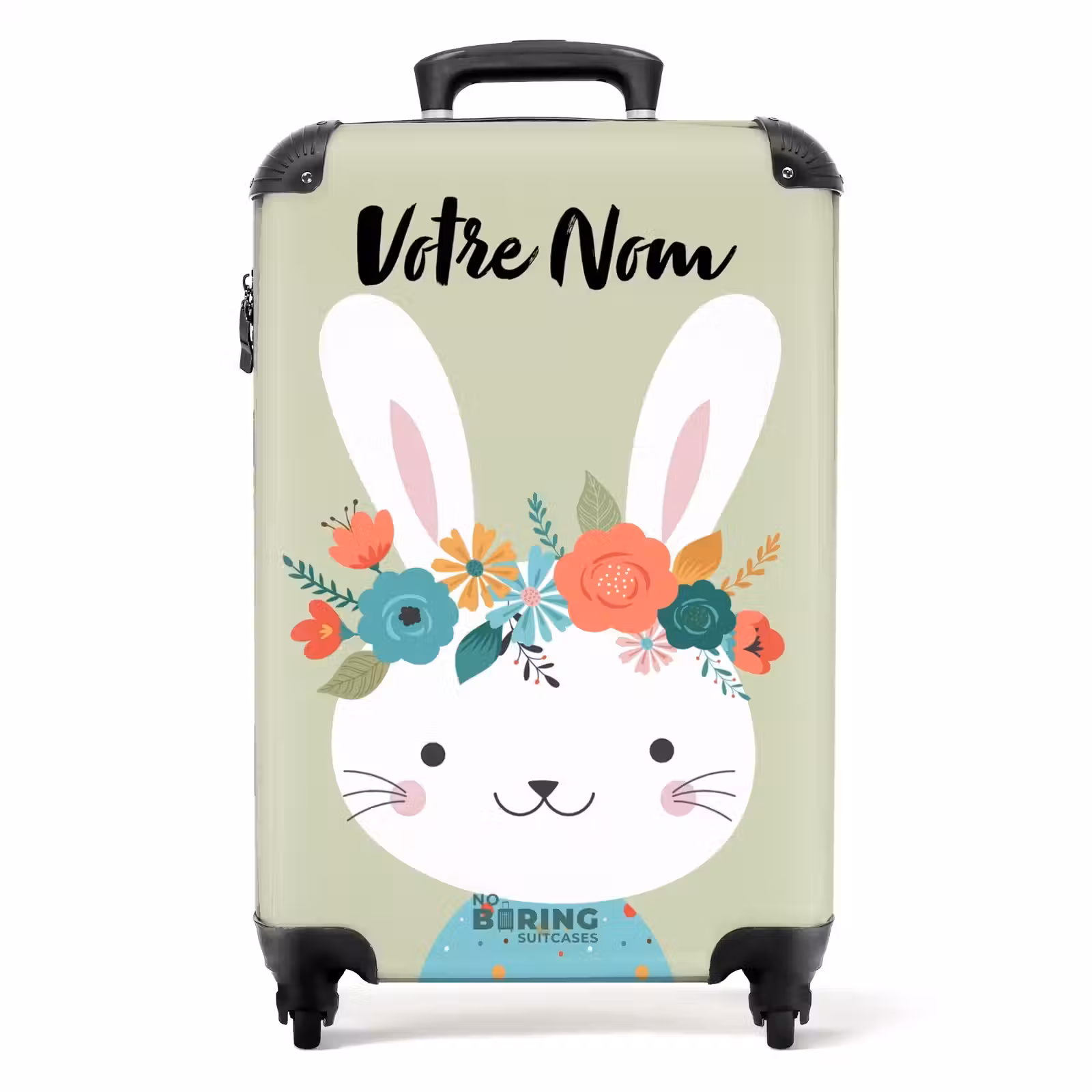 Valise avec nom - Lièvre hippie — 1