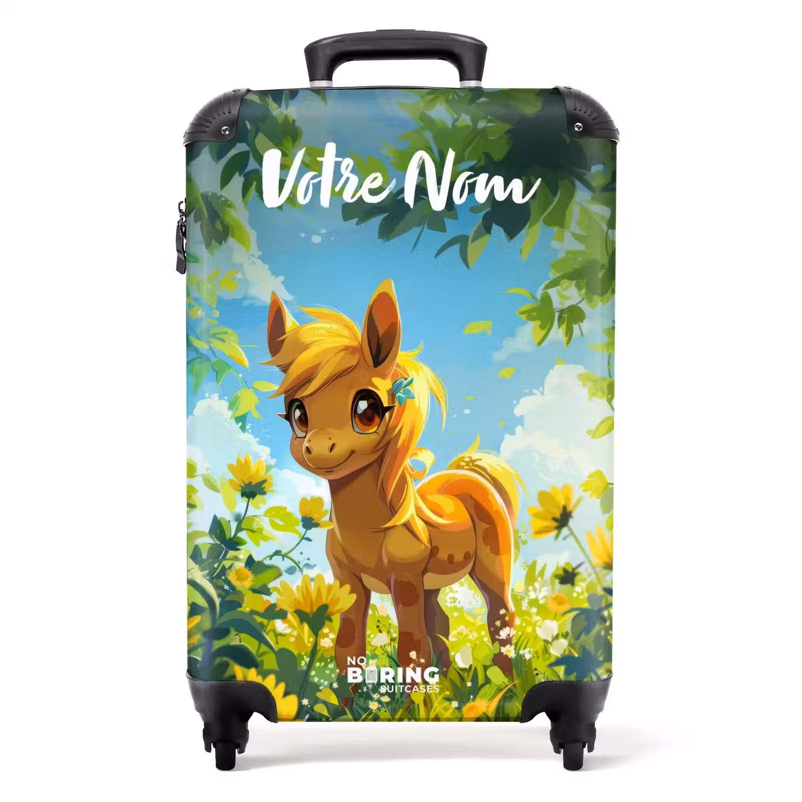 Valise avec nom - Poney ensoleillé — 1
