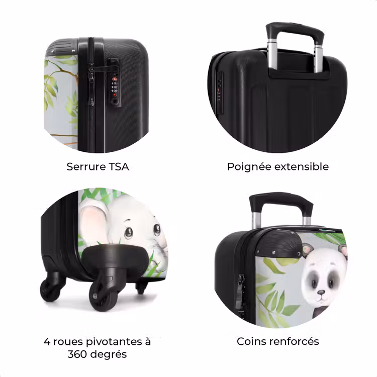 Valise avec nom - Animaux dans la jungle — 8