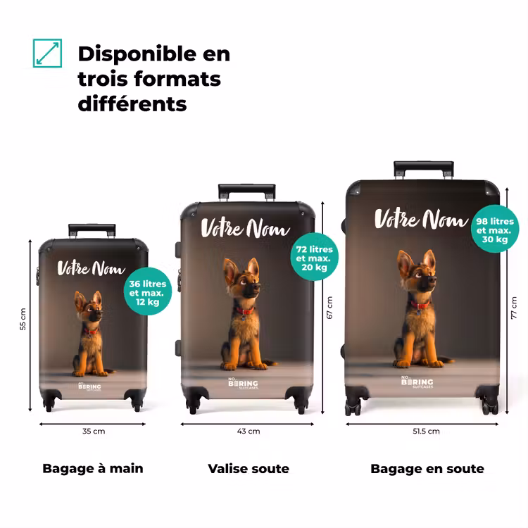 Valise avec nom - Berger caché — 3