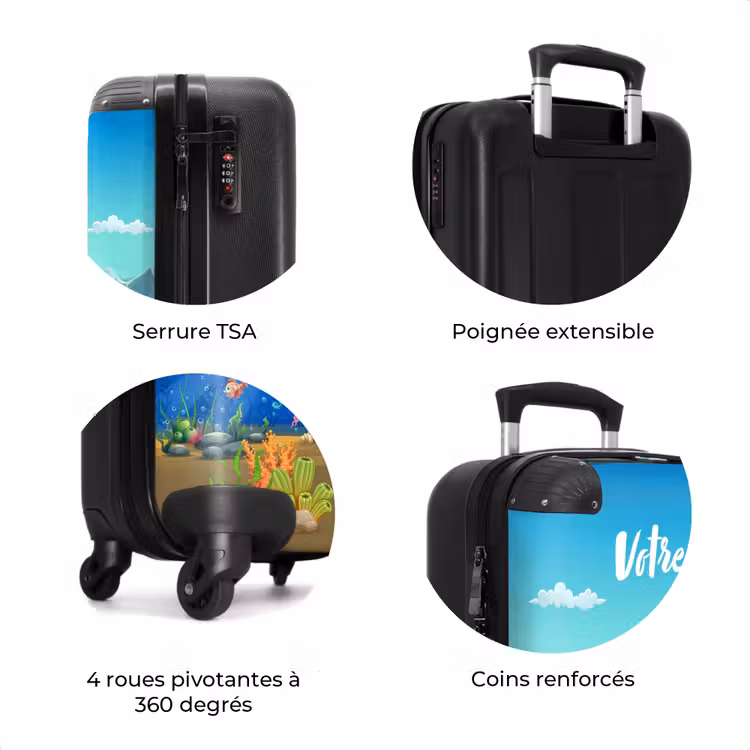 Valise avec nom - Câpre de corail — 8