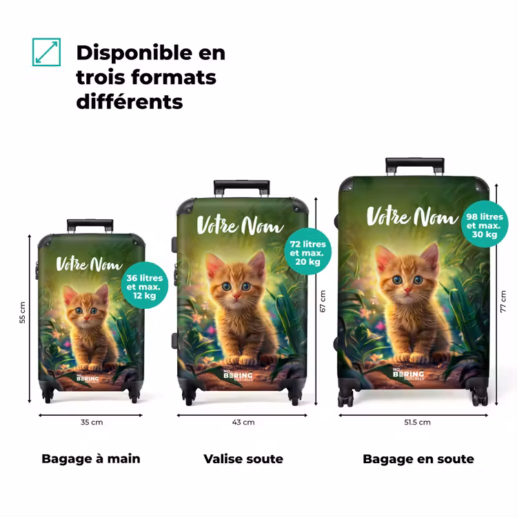 Valise avec nom - Chaton Kees — 3