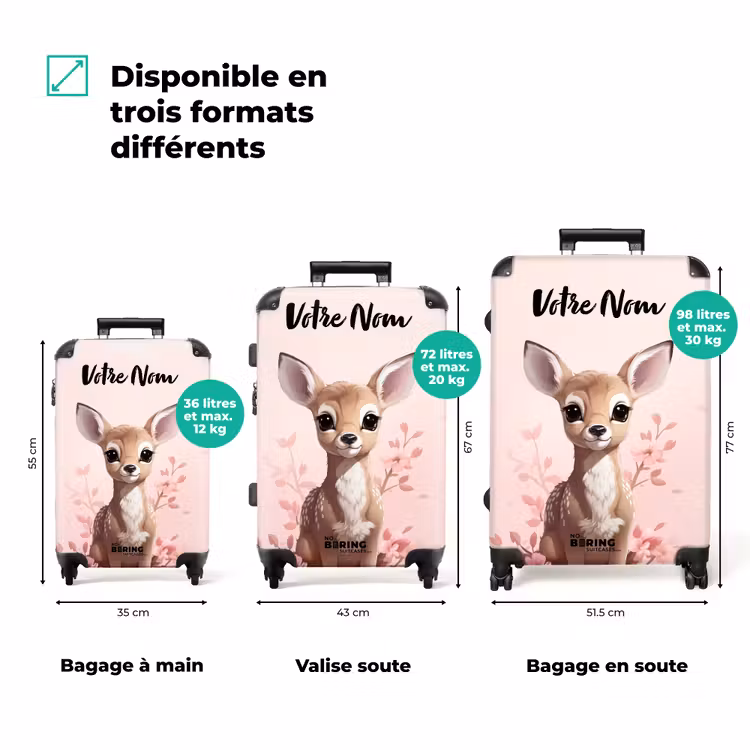Valise avec nom - Chevreuil Hedwig — 3