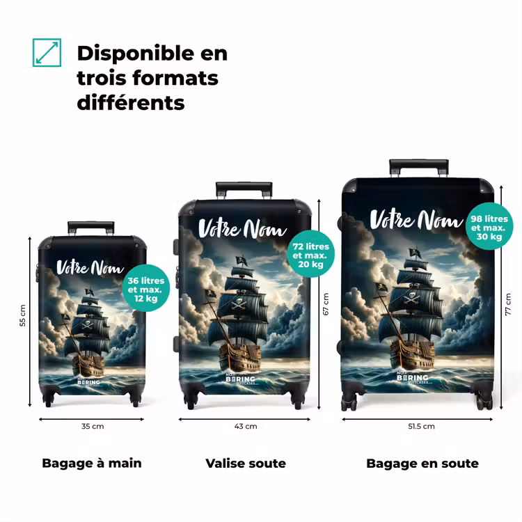 Valise avec nom - Diamant foncé — 3