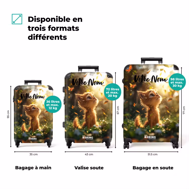 Valise avec nom - Henry chaton d'automne — 3