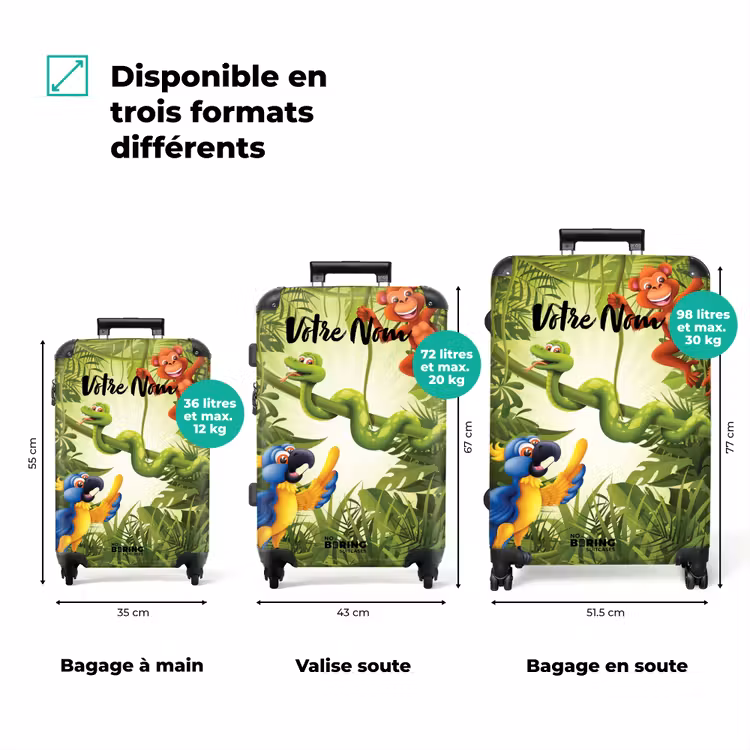 Valise avec nom - Jolly jungle — 3
