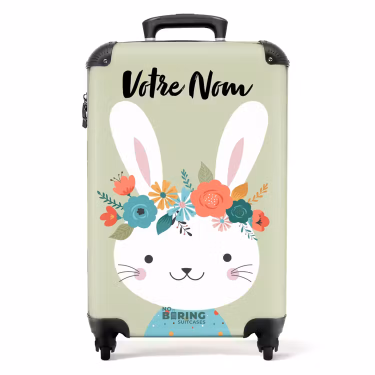 Valise avec nom - Lièvre hippie — 1