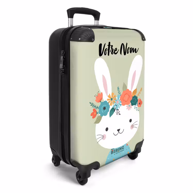 Valise avec nom - Lièvre hippie — 2