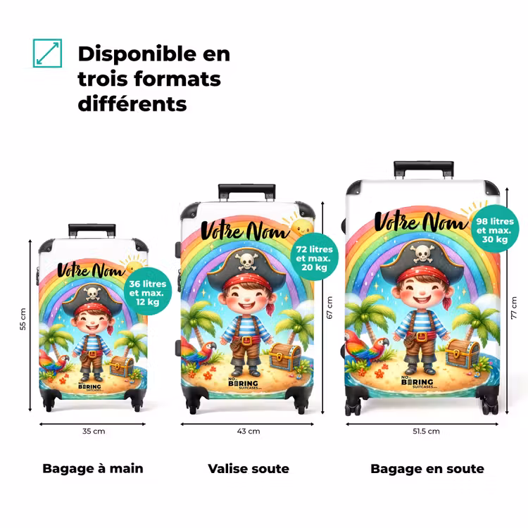 Valise avec nom - Pascal pirate — 3