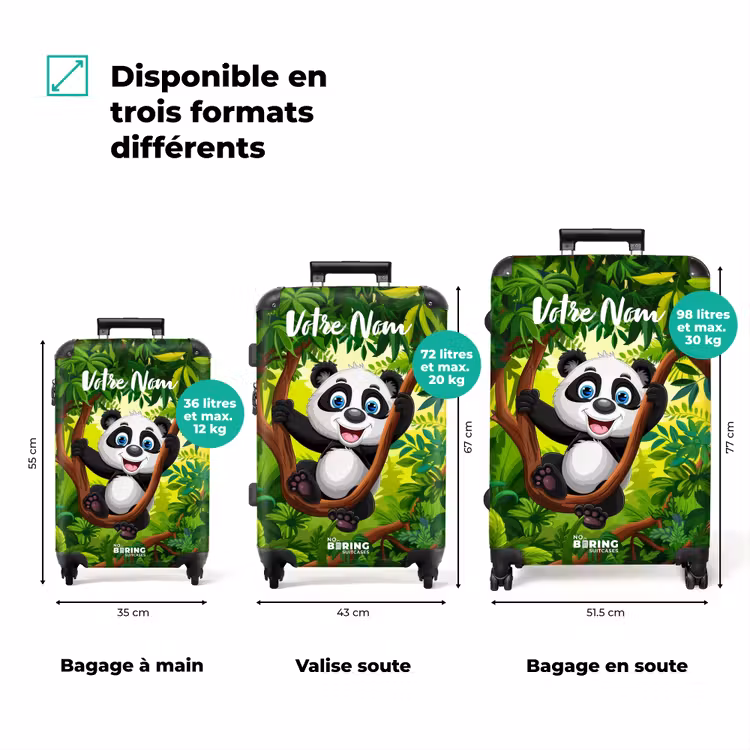 Valise avec nom - Pedro panda — 3