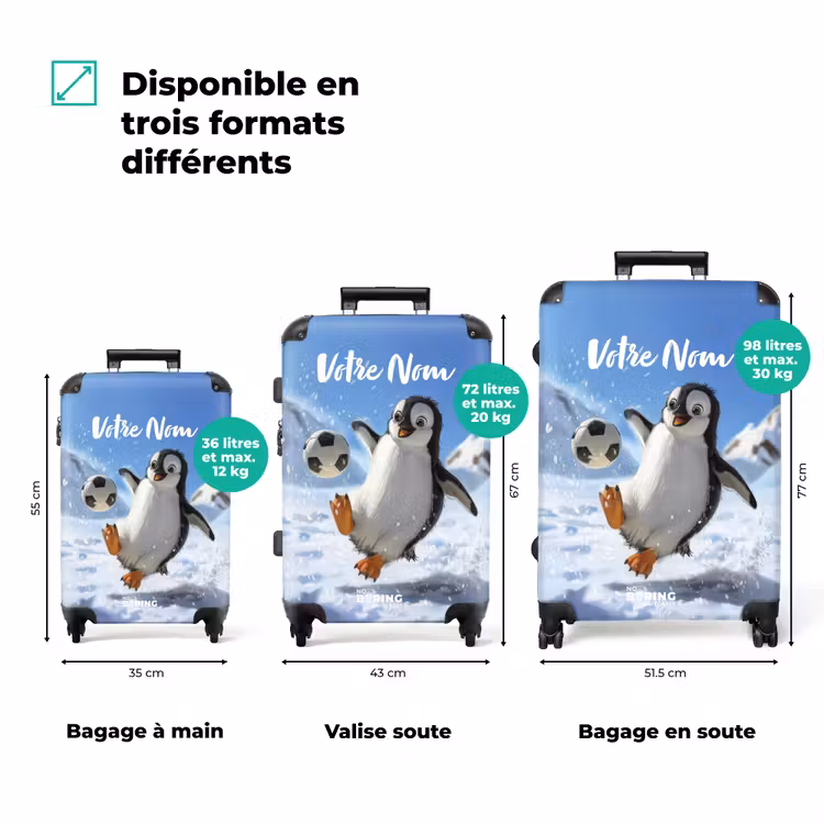 Valise avec nom - Pelé-guin — 3