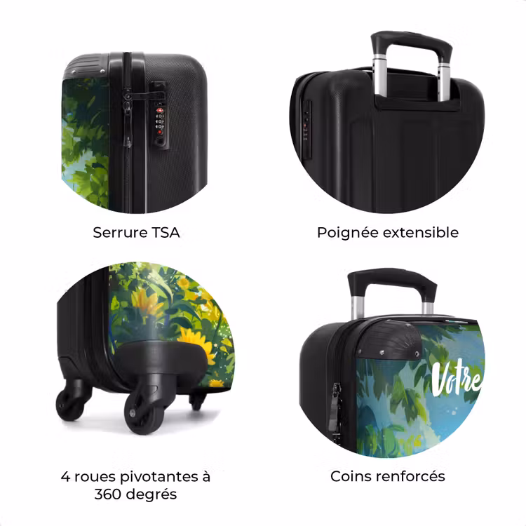 Valise avec nom - Poney ensoleillé — 8