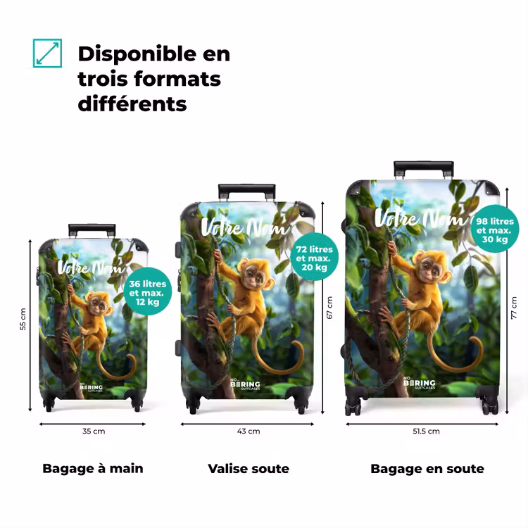 Valise avec nom - Singe Alex — 3