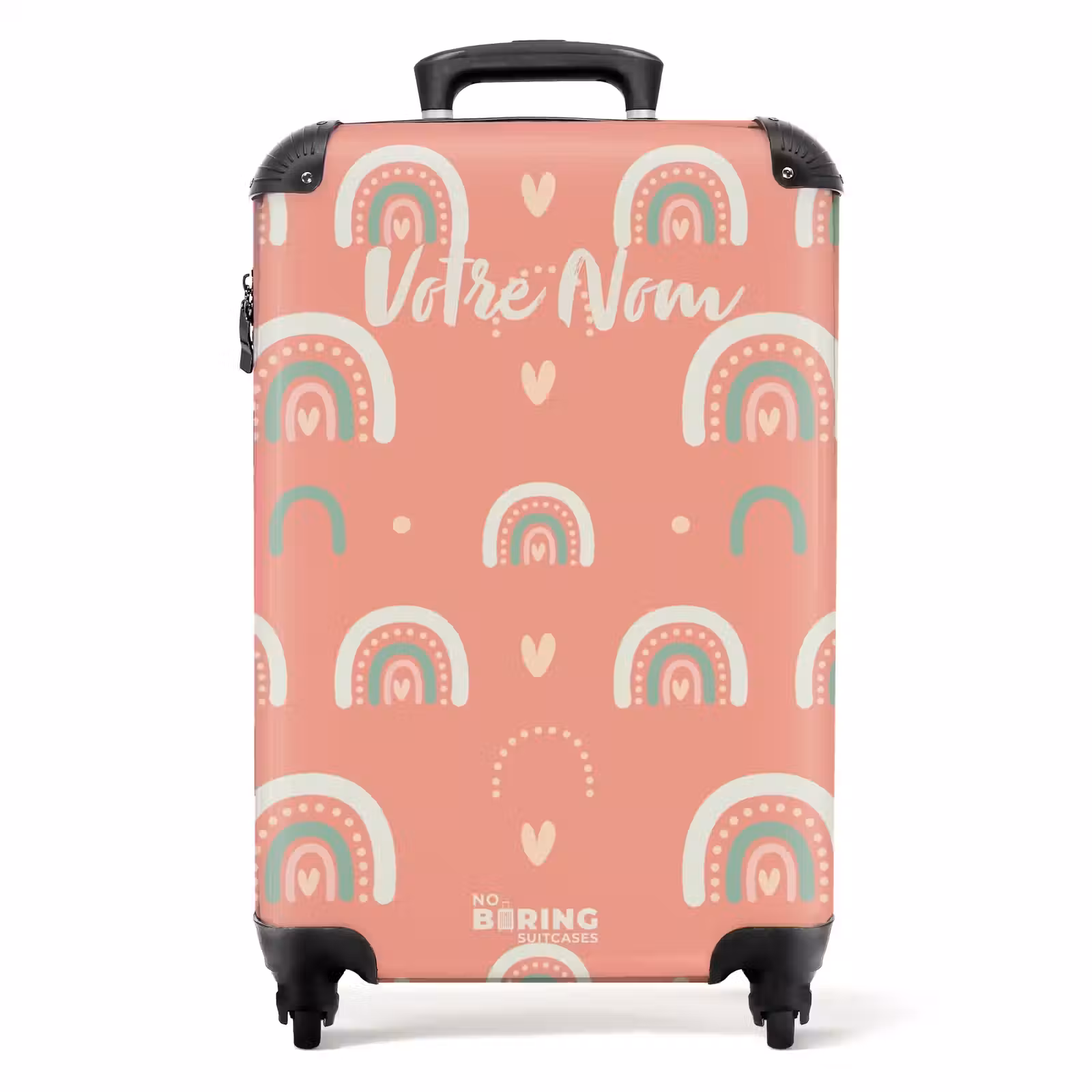 Valise avec nom - Arcs de couleur du corail — 1