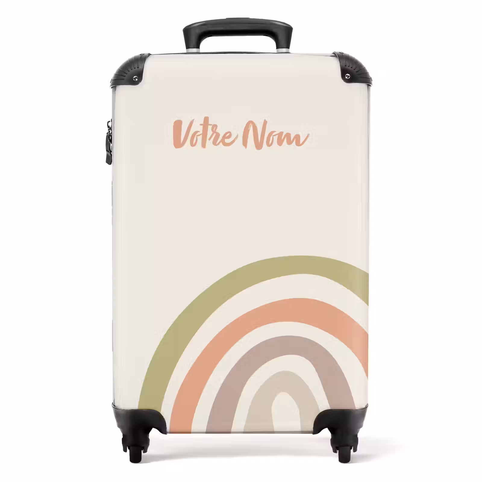 Valise avec nom - Pastel arc-en-ciel brut — 1