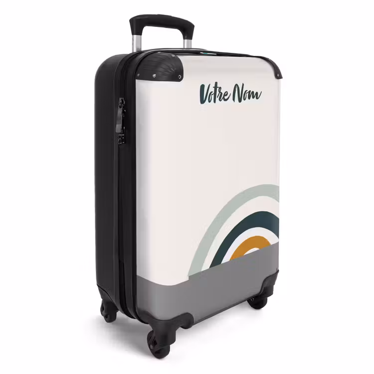 Valise avec nom - Aqua arc-en-ciel brut — 2