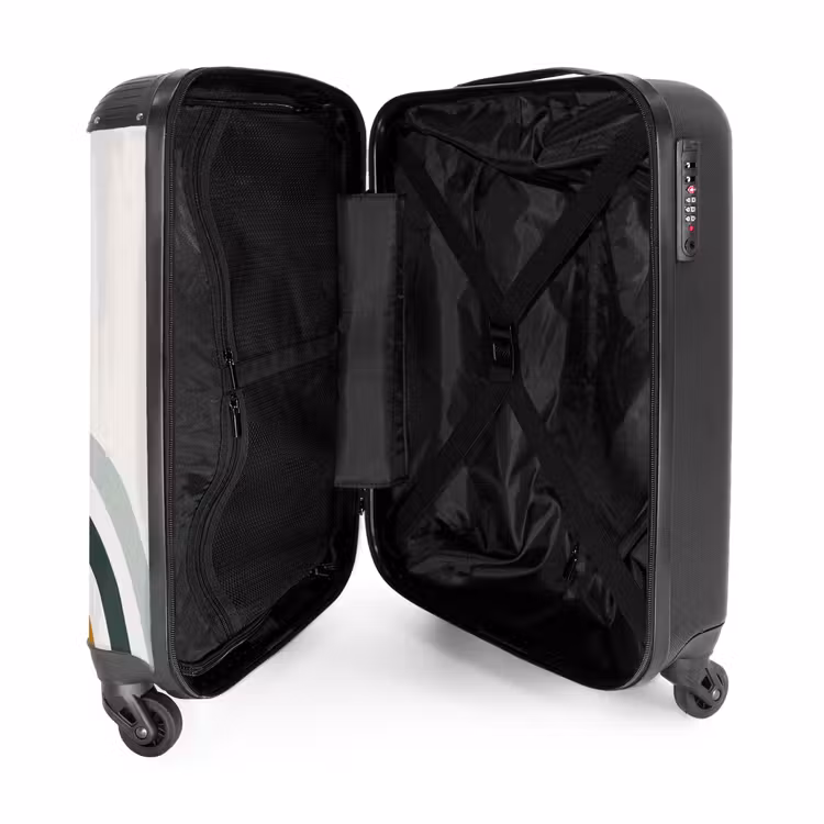 Valise avec nom - Aqua arc-en-ciel brut — 5