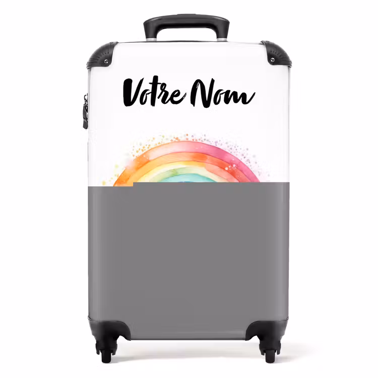 Valise avec nom - Arc-en-ciel à l'aquarelle — 1