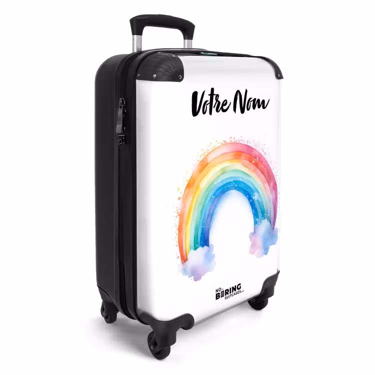 Valise avec nom - Arc-en-ciel à l'aquarelle — 2