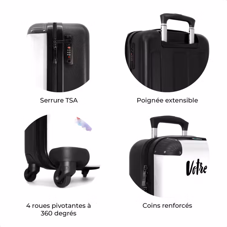 Valise avec nom - Arc-en-ciel à l'aquarelle — 8
