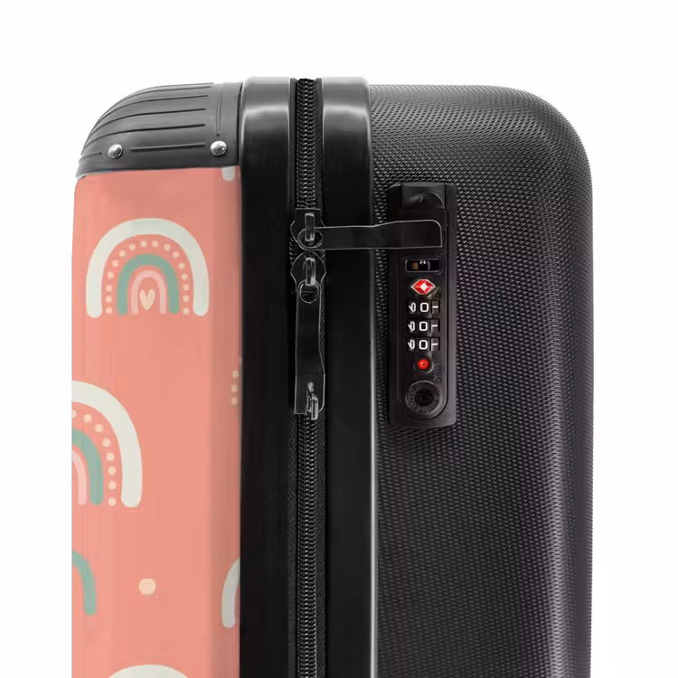 Valise avec nom - Arcs de couleur du corail — 6