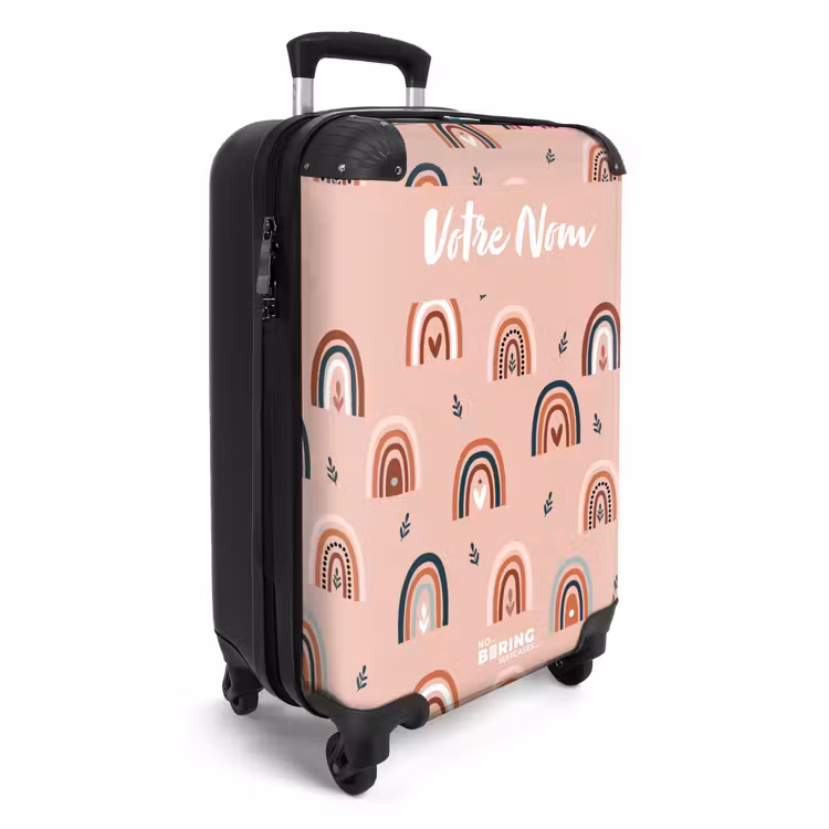 Valise avec nom - Arcs-en-ciel roses — 2