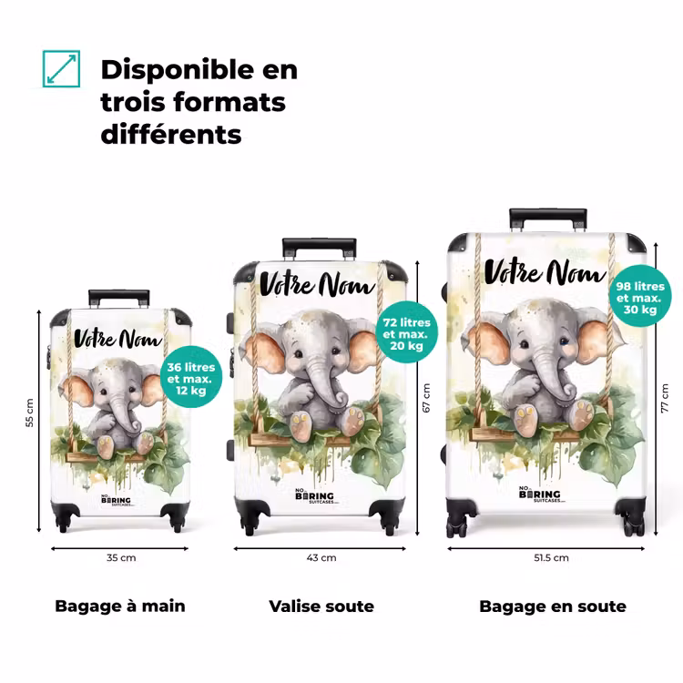 Valise avec nom - Éléphant d'Onno — 3