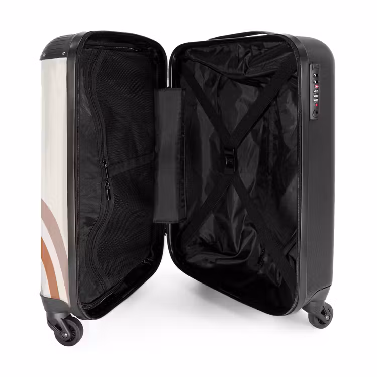Valise avec nom - Naturel arc-en-ciel brut — 5
