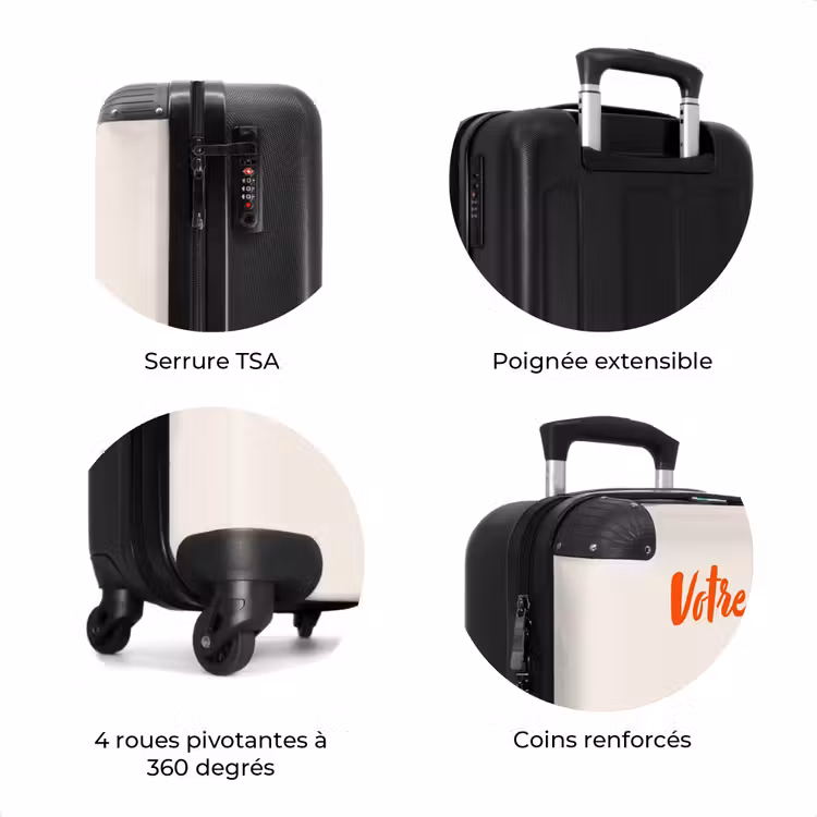 Valise avec nom - Os brillant — 8