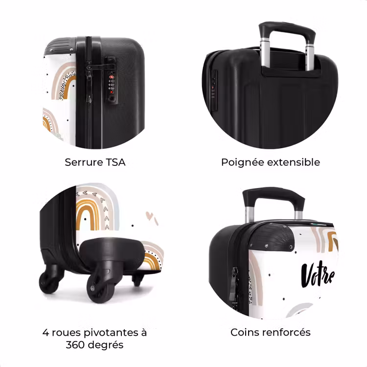Valise avec nom - Pluie d'arc-en-ciel — 8