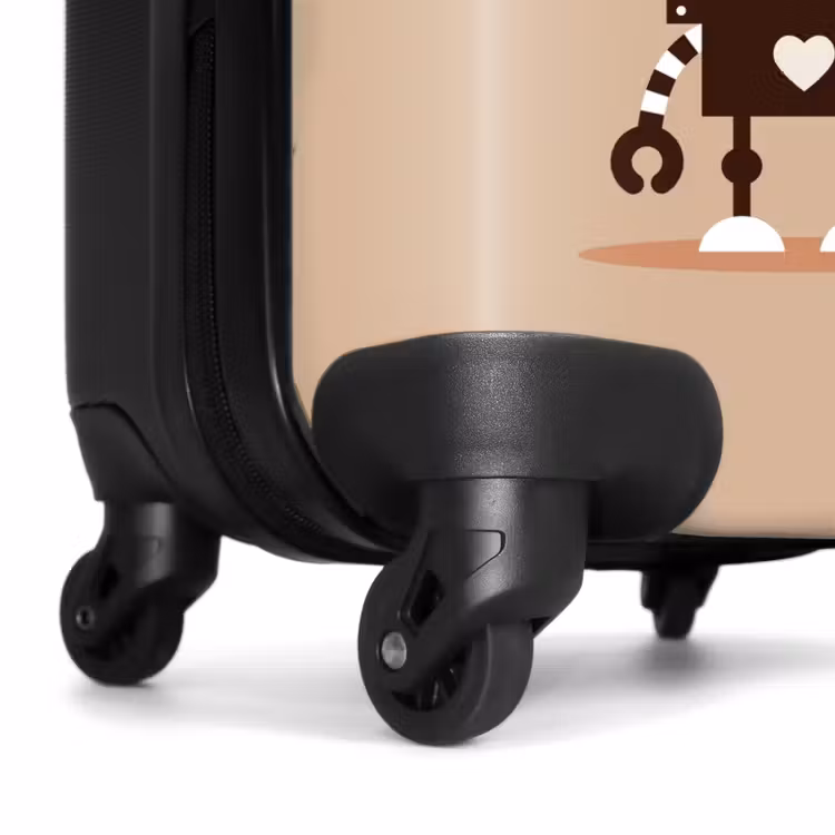 Valise avec nom - Robot parlant beige — 7