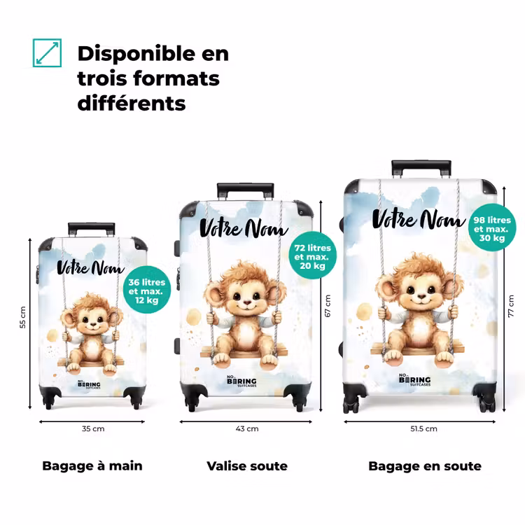 Valise avec nom - Singe Axel — 3