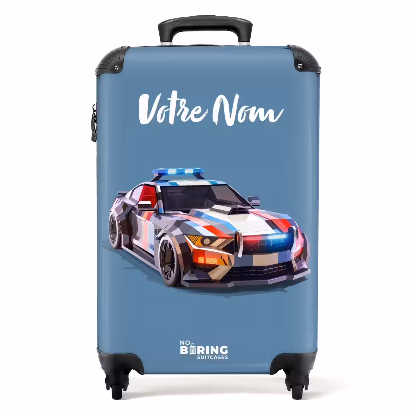 Valise avec nom - Voiture de police éblouissante — 1
