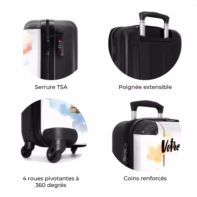 Valise avec nom - Bébé licorne à bercer — 8