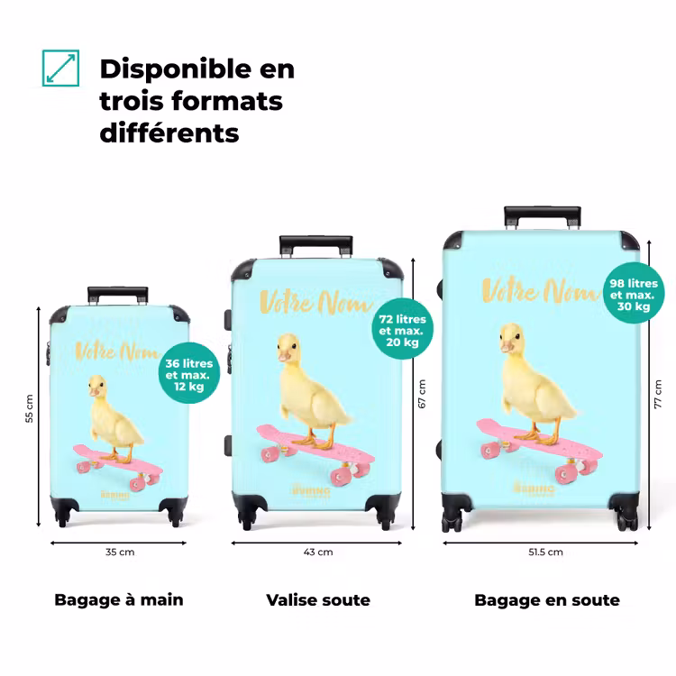 Valise avec nom - Bec patineur — 3