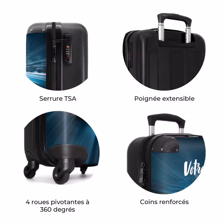 Valise avec nom - Bleu flamboyant — 8