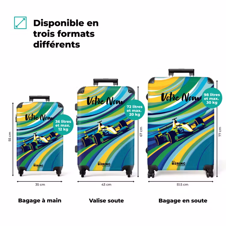 Valise avec nom - Course rétro — 3