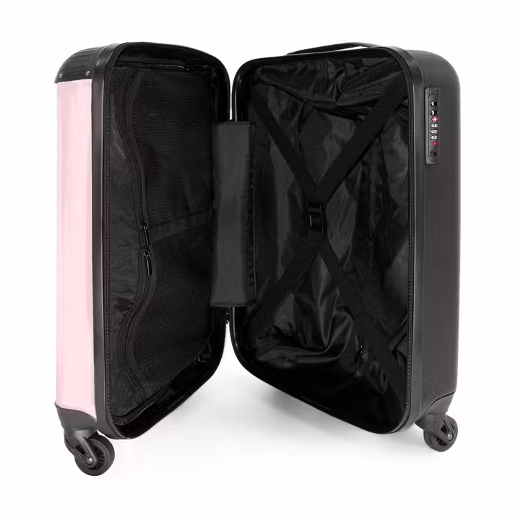 Valise avec nom - Flamant rose à roulettes — 5