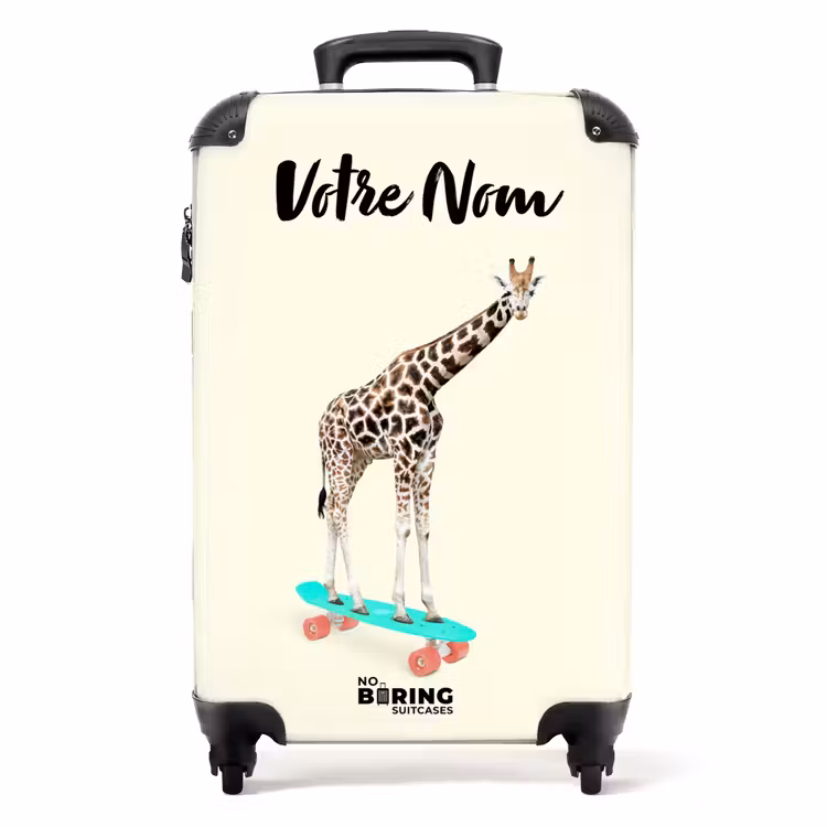 Valise avec nom - Girafe blanche — 1