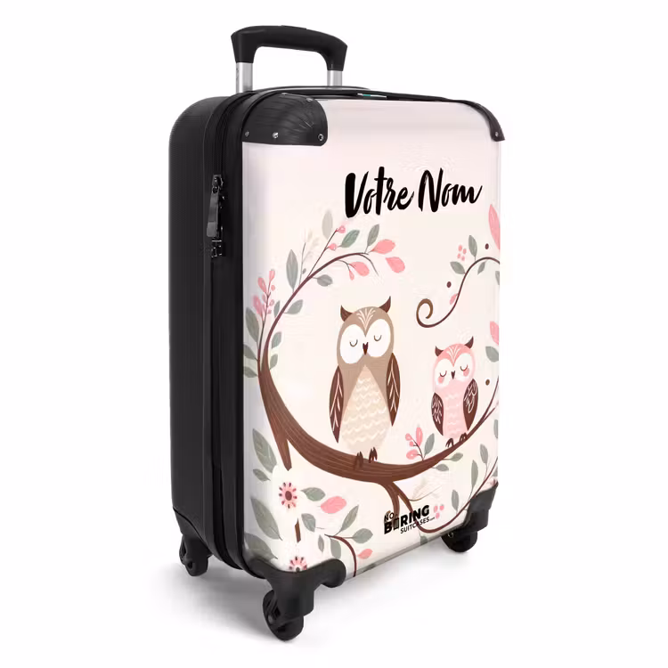 Valise avec nom - Hiboux endormis — 2
