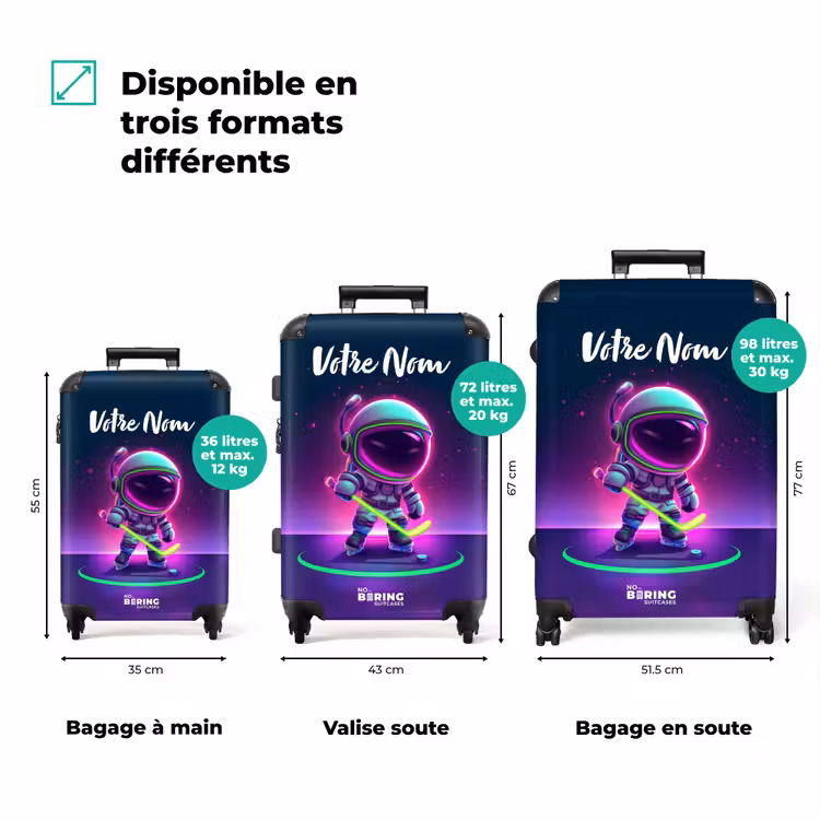 Valise avec nom - Hockey dans l'espace — 3