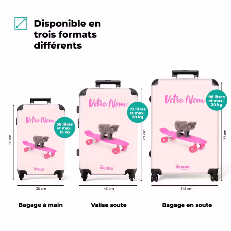 Valise avec nom - Les moustaches — 3