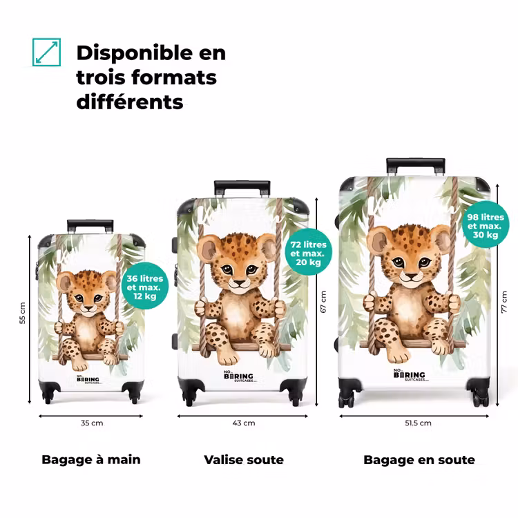Valise avec nom - Levi léopard — 3
