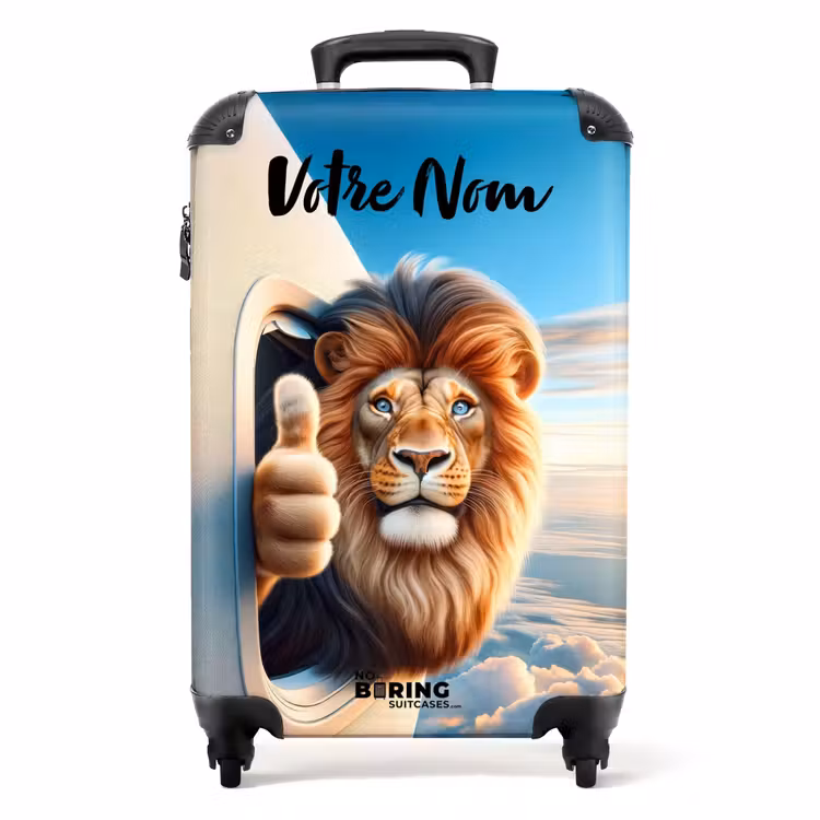 Valise avec nom - Lion pilote de l'air — 1