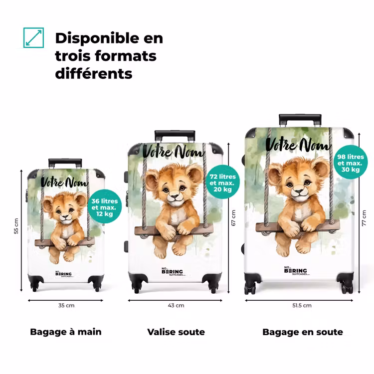 Valise avec nom - Lucas lion — 3