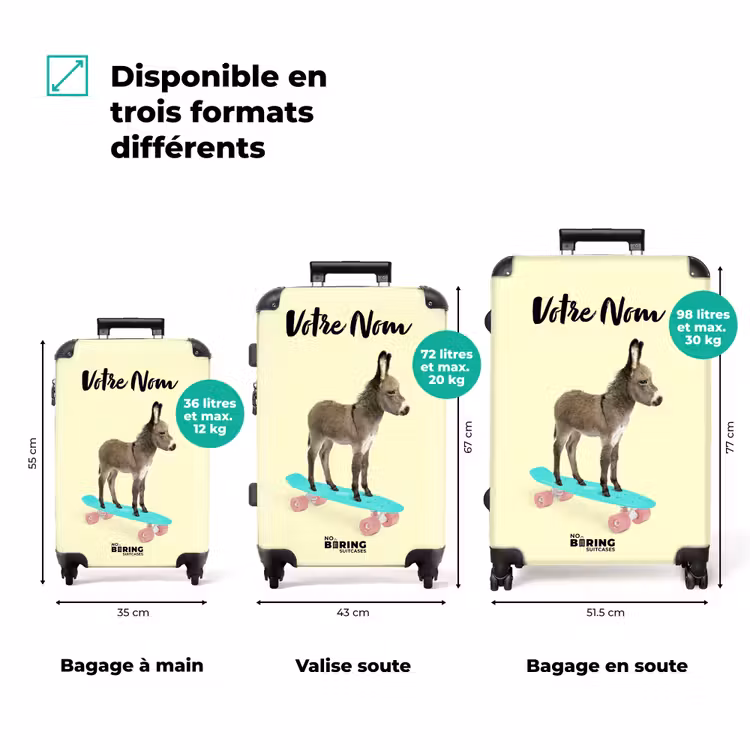 Valise avec nom - Promenade à dos d'âne — 3