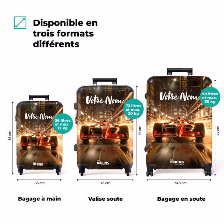 Valise avec nom - Rouge rapide — 3